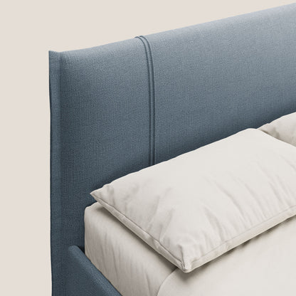 Alicia letto imbottito con vano contenitore in tessuto impermeabile T14 carta da zucchero 