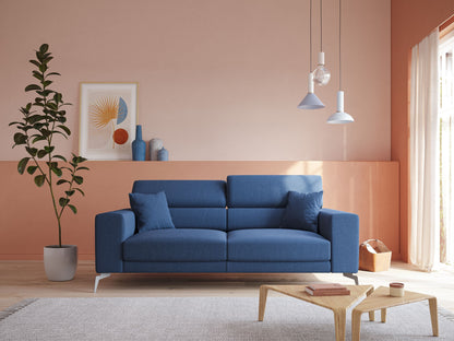 Blade Divano con poggiatesta reclinabili in tessuto impermeabile misto cotone T13 beige