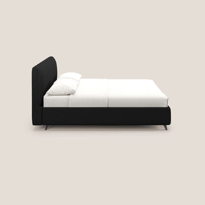 Bogart letto imbottito contenitore completamente sfoderabile in microfibra smacchiabile T11 nero 