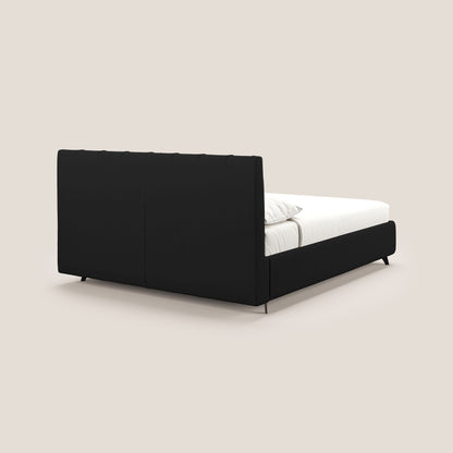 Bogart letto imbottito contenitore completamente sfoderabile in microfibra smacchiabile T11 nero 
