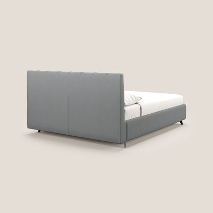 Bogart letto imbottito contenitore completamente sfoderabile in microfibra smacchiabile T11 grigio 