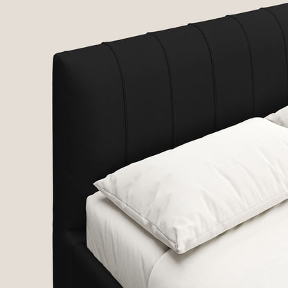 Bogart letto imbottito contenitore completamente sfoderabile in microfibra smacchiabile T11 nero 