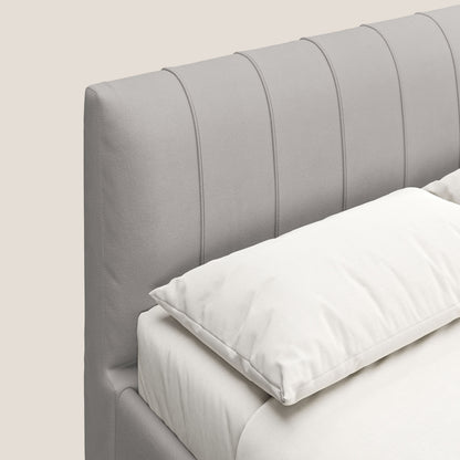 Bogart letto imbottito contenitore completamente sfoderabile in microfibra smacchiabile T11 grigio chiaro 