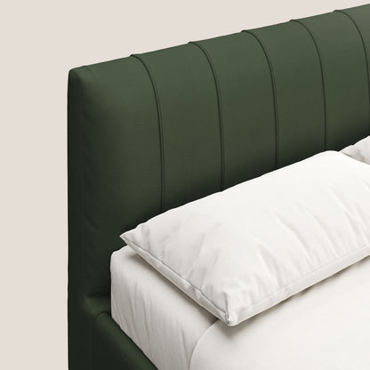 Bogart letto imbottito contenitore completamente sfoderabile in microfibra smacchiabile T11 verde 