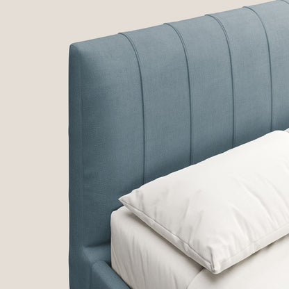 Calliope letto imbottito piedini alti completamente sfoderabile in tessuto smacchiabile T17 carta da zucchero 