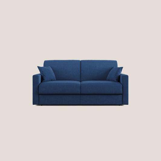 Chris Divano letto in microfibra smacchiabile T11 blu