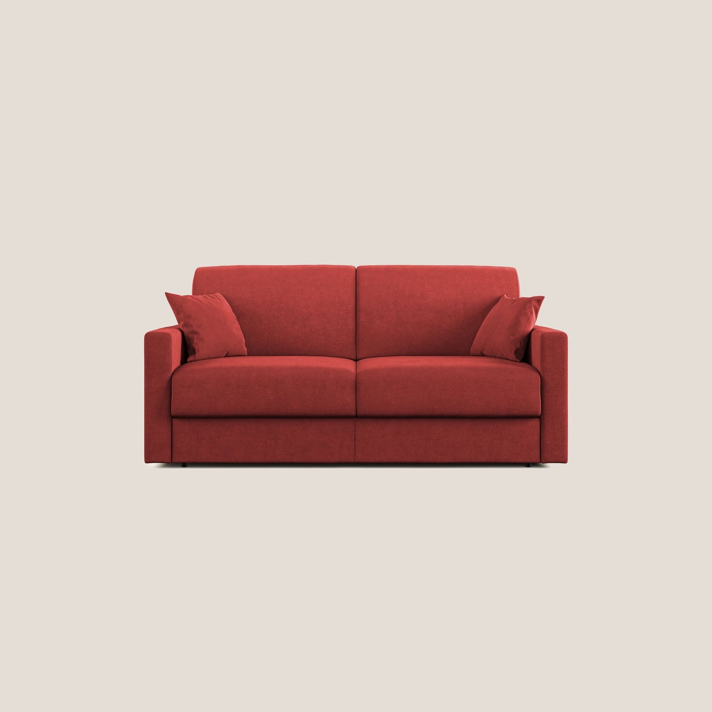 Chris Divano letto in microfibra smacchiabile T11 rosso
