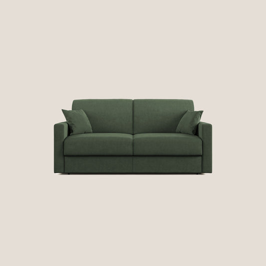 Chris Divano letto in microfibra smacchiabile T11 verde
