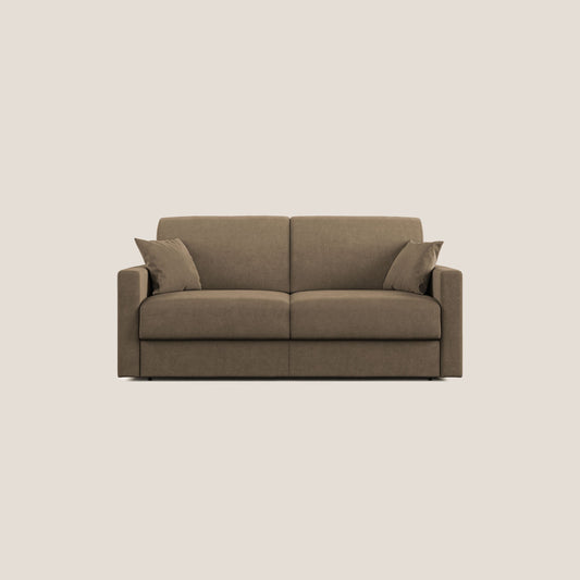 Chris Divano letto in microfibra smacchiabile T11 marrone