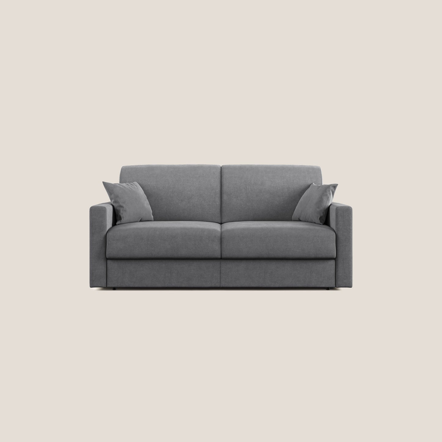 Chris Divano letto in microfibra smacchiabile T11 grigio