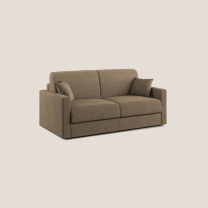 Chris Divano letto in microfibra smacchiabile T11 marrone