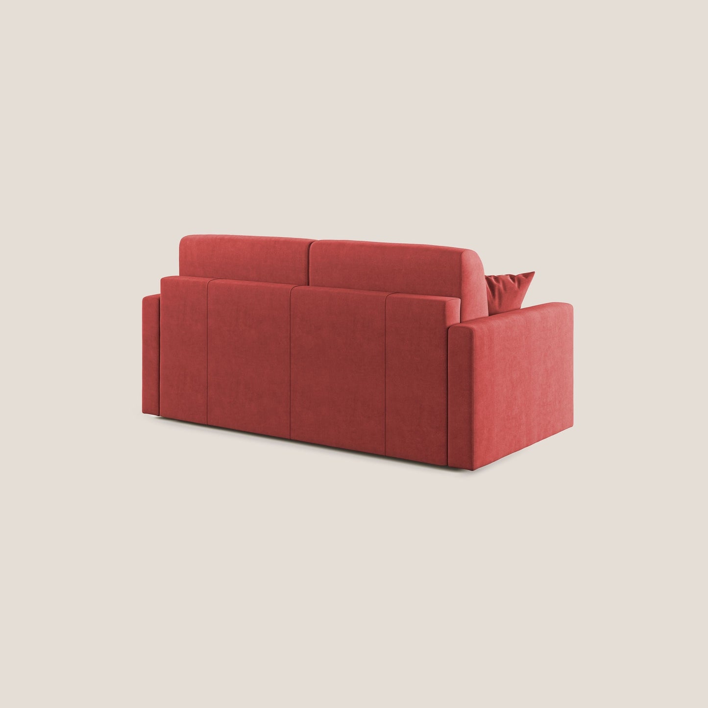 Chris Divano letto in microfibra smacchiabile T11 rosso