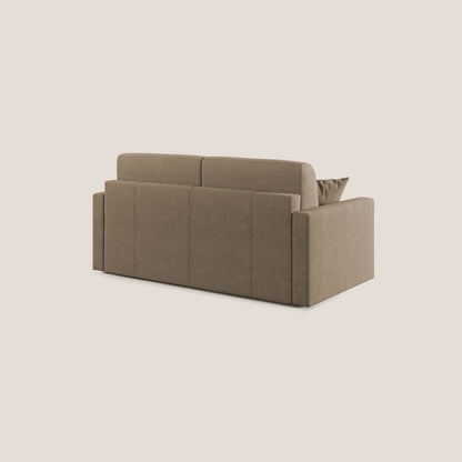 Chris Divano letto in microfibra smacchiabile T11 marrone