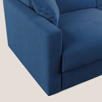 Chris Divano letto in microfibra smacchiabile T11 blu