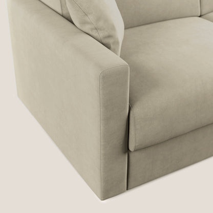 Chris Divano letto in microfibra smacchiabile T11 panna