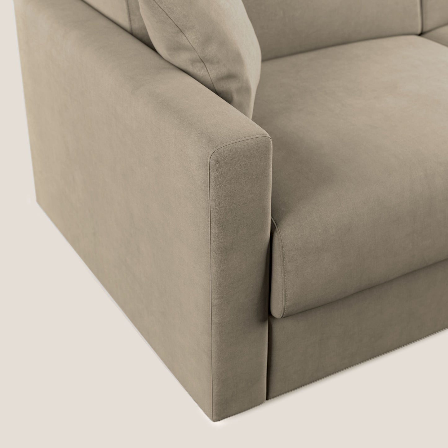 Chris Divano letto in microfibra smacchiabile T11 tortora