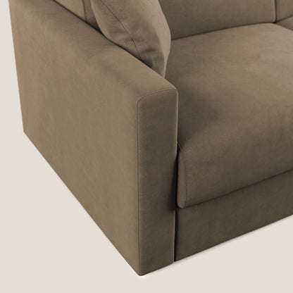 Chris Divano letto in microfibra smacchiabile T11 marrone