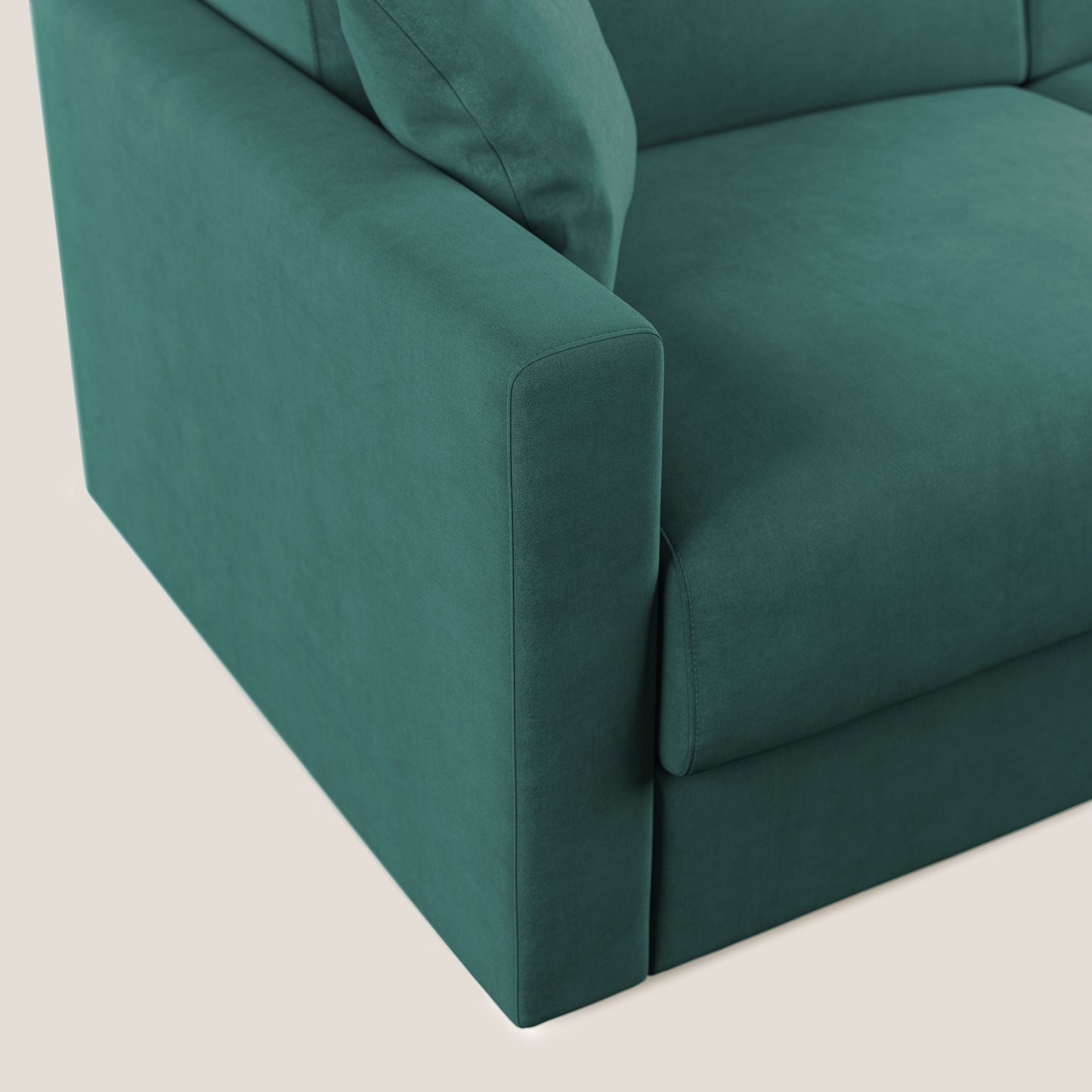 Chris Divano letto in microfibra smaltabile T11 petrolio