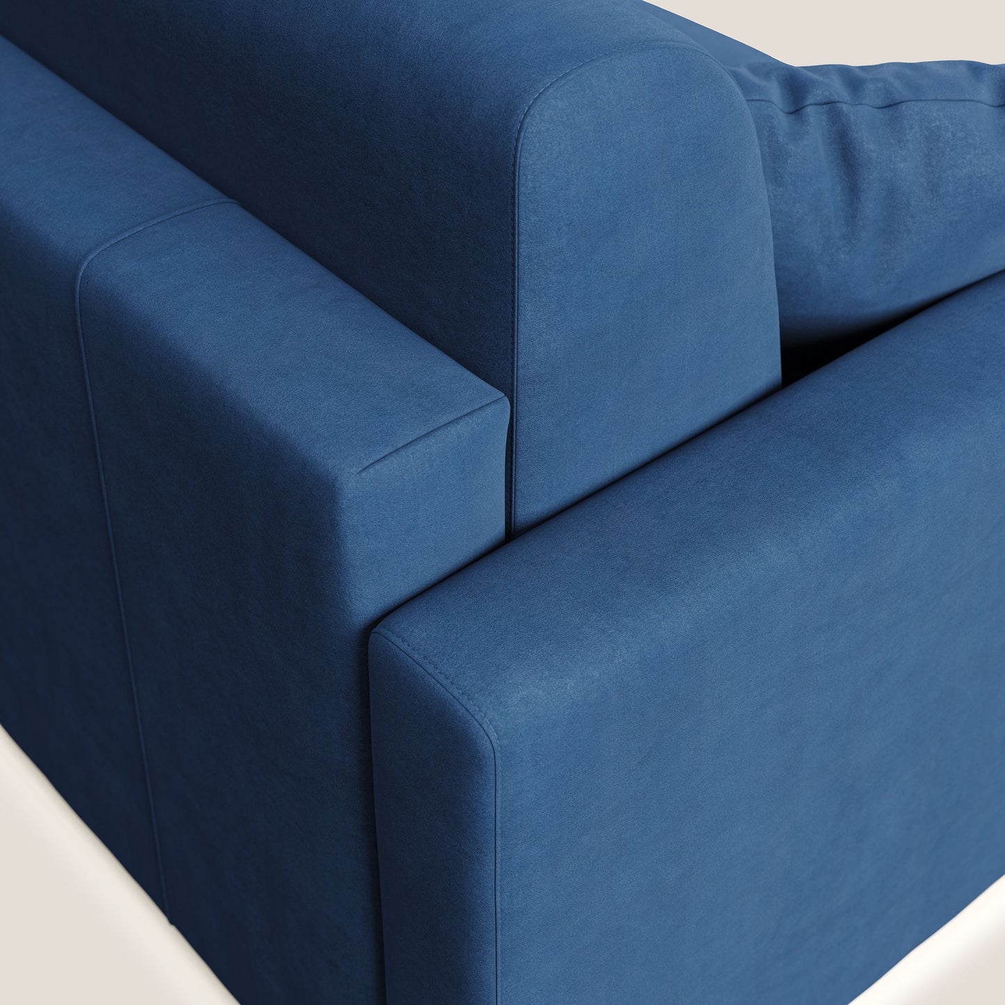 Chris Divano letto in microfibra smacchiabile T11 blu