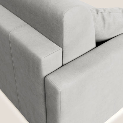 Chris Divano letto in microfibra smacchiabile T11 grigio chiaro