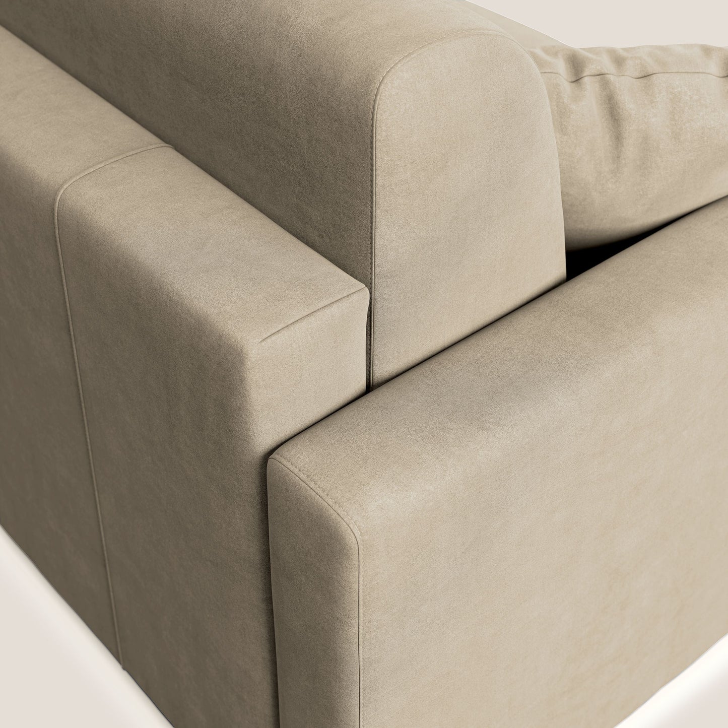 Chris Divano letto in microfibra smacchiabile T11 tortora