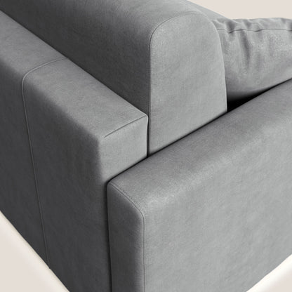 Chris Divano letto in microfibra smacchiabile T11 grigio