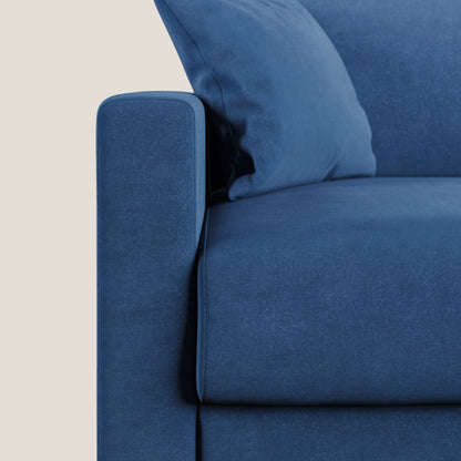 Chris Divano letto in microfibra smacchiabile T11 blu