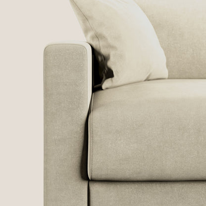 Chris Divano letto in microfibra smacchiabile T11 panna