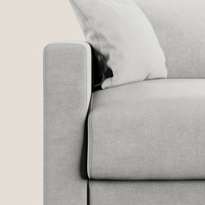 Chris Divano letto in microfibra smacchiabile T11 grigio chiaro