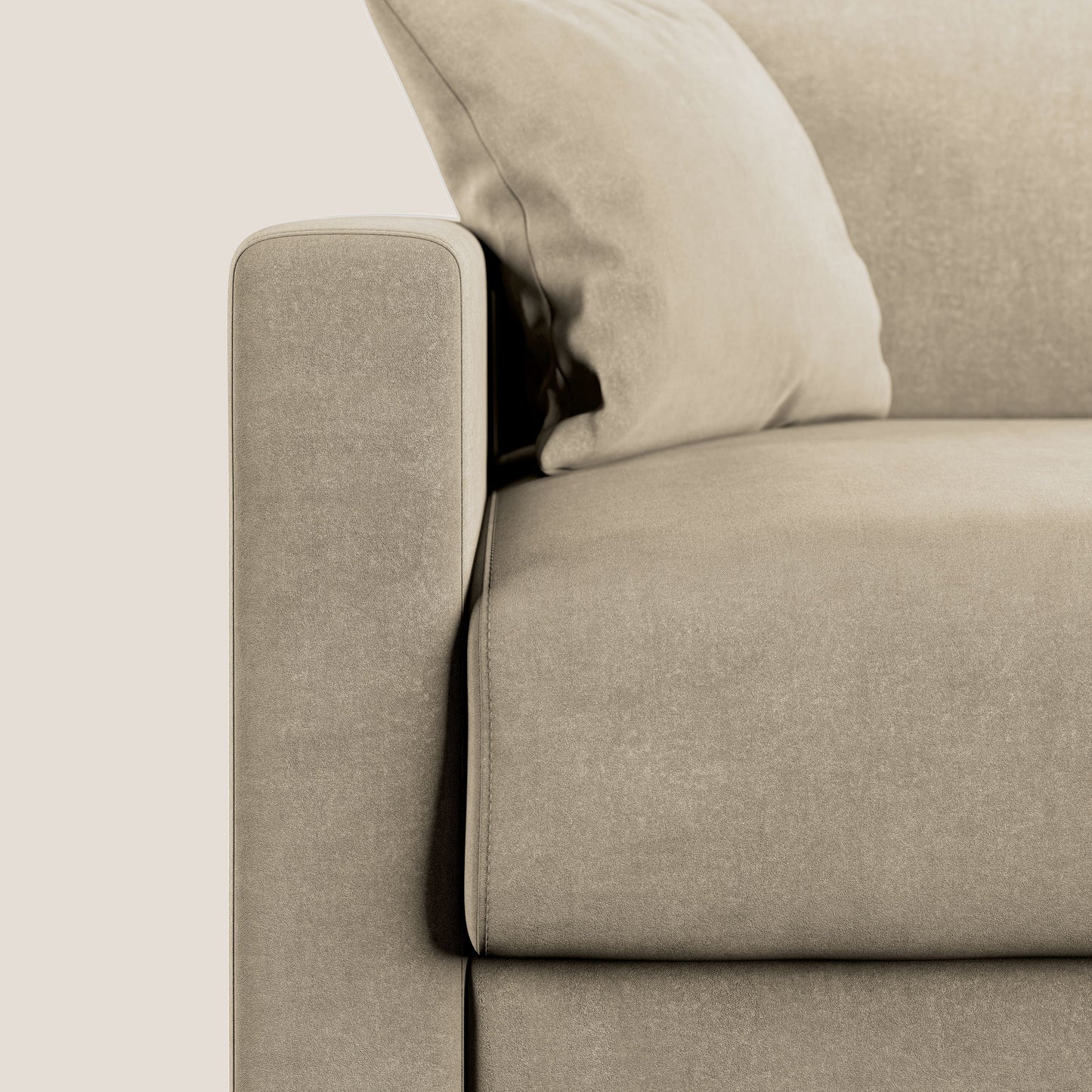 Chris Divano letto in microfibra smacchiabile T11 tortora