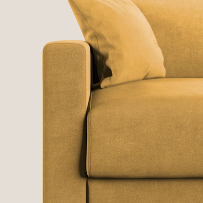 Chris Divano letto in microfibra smacchiabile T11 giallo