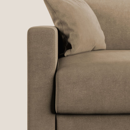 Chris Divano letto in microfibra smacchiabile T11 marrone