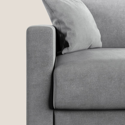 Chris Divano letto in microfibra smacchiabile T11 grigio