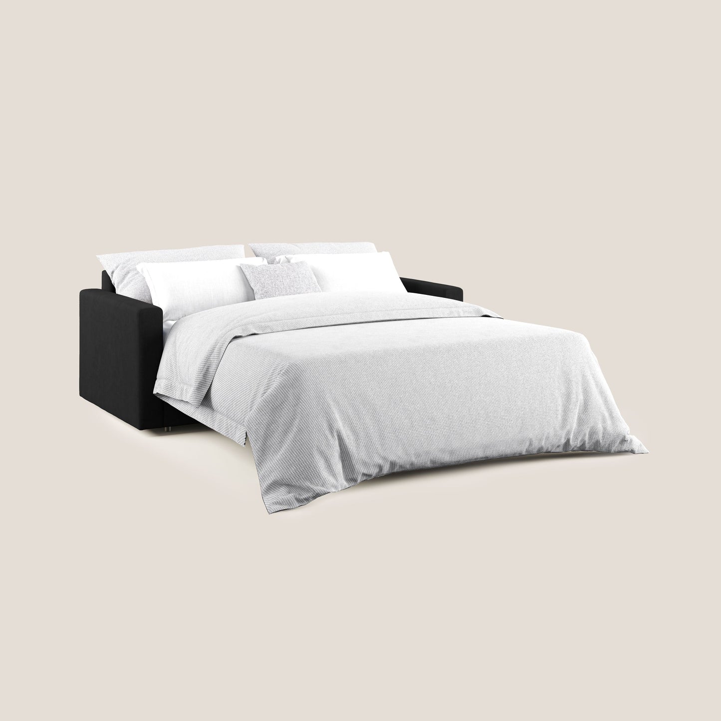 Chris Divano letto in microfibra smacchiabile T11 nero