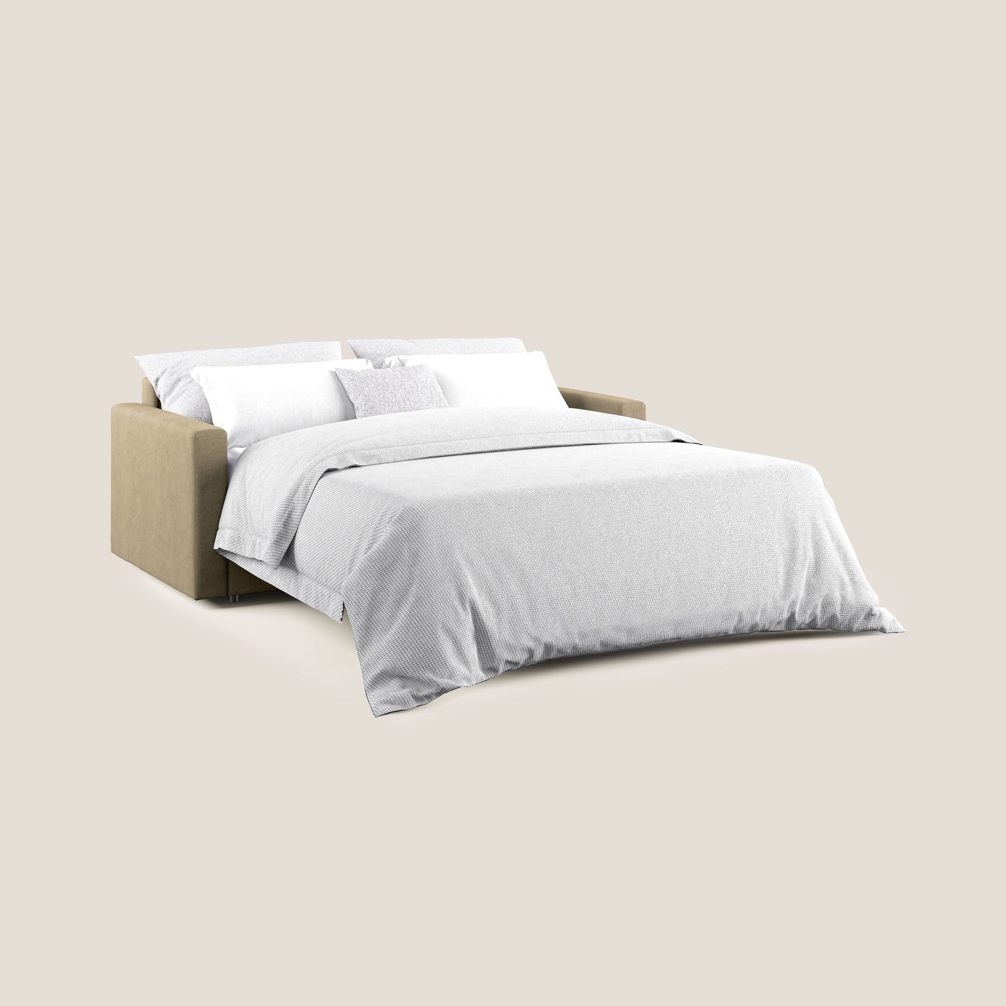 Chris Divano letto in microfibra smacchiabile T11 beige