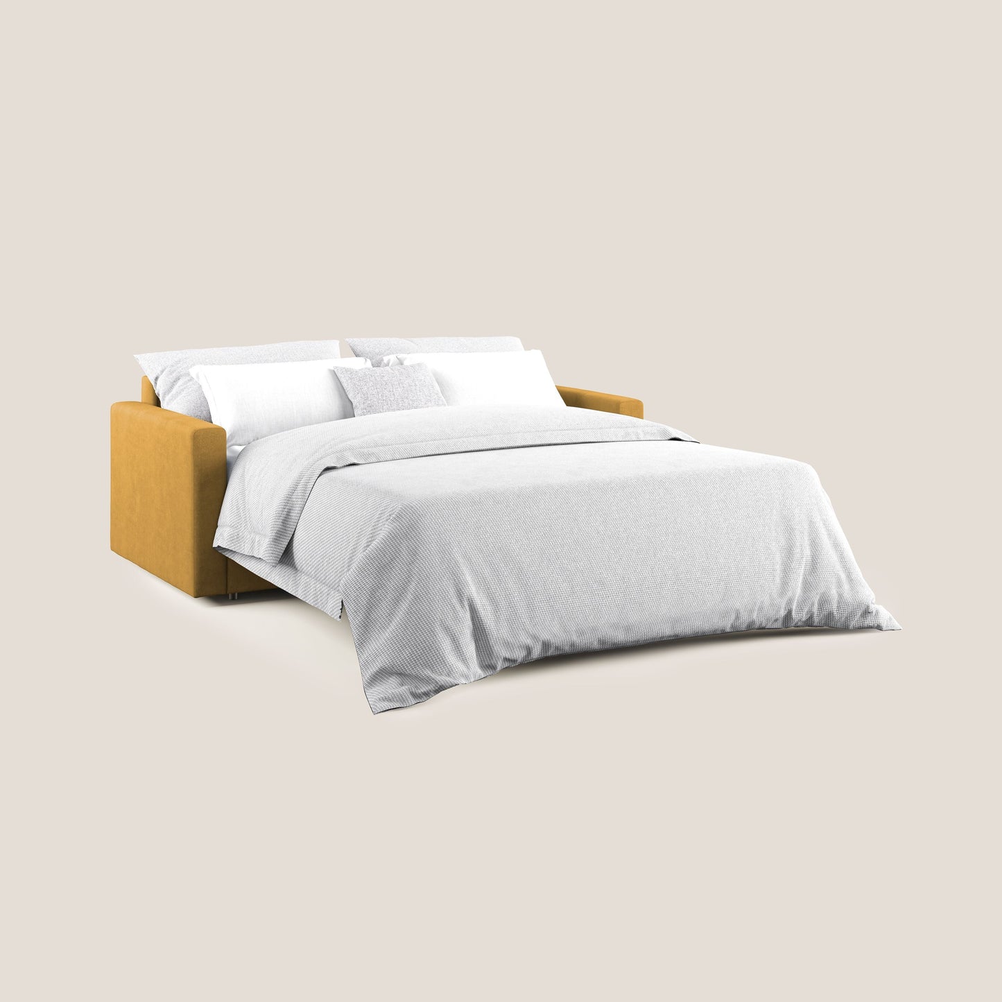 Chris Divano letto in microfibra smacchiabile T11 giallo