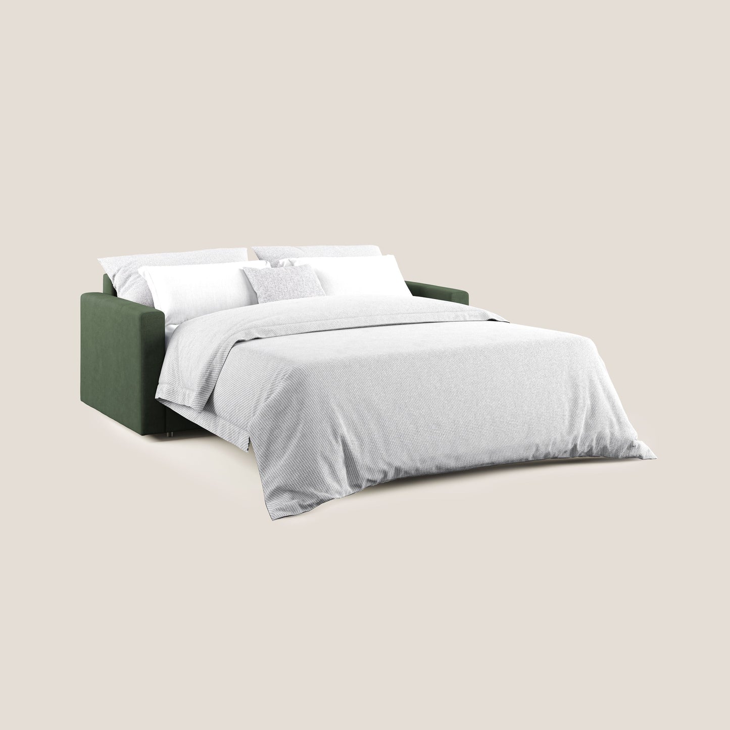 Chris Divano letto in microfibra smacchiabile T11 verde