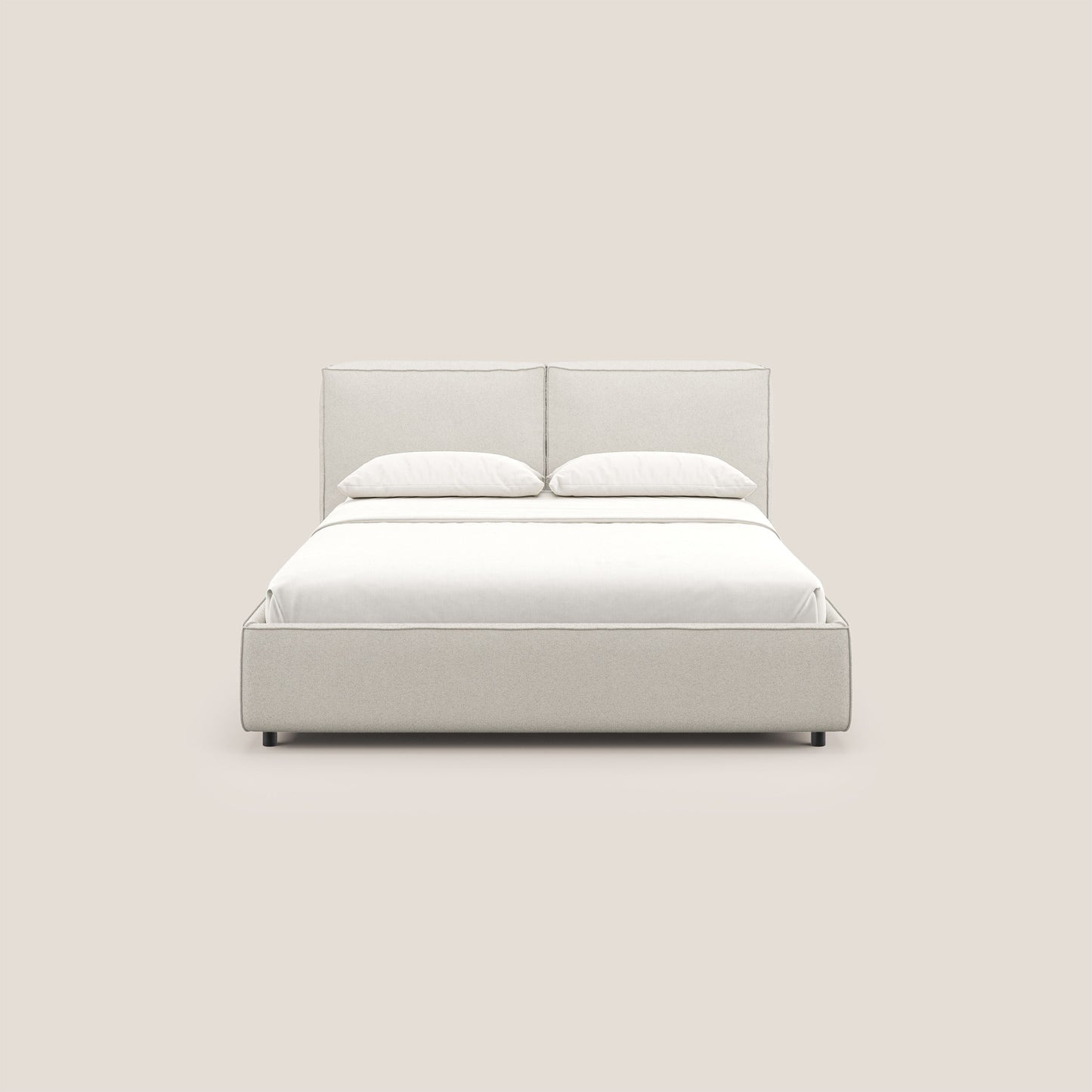Cocoon letto imbottito contenitore sfoderabile in bouclet impermeabile T07 bianco 