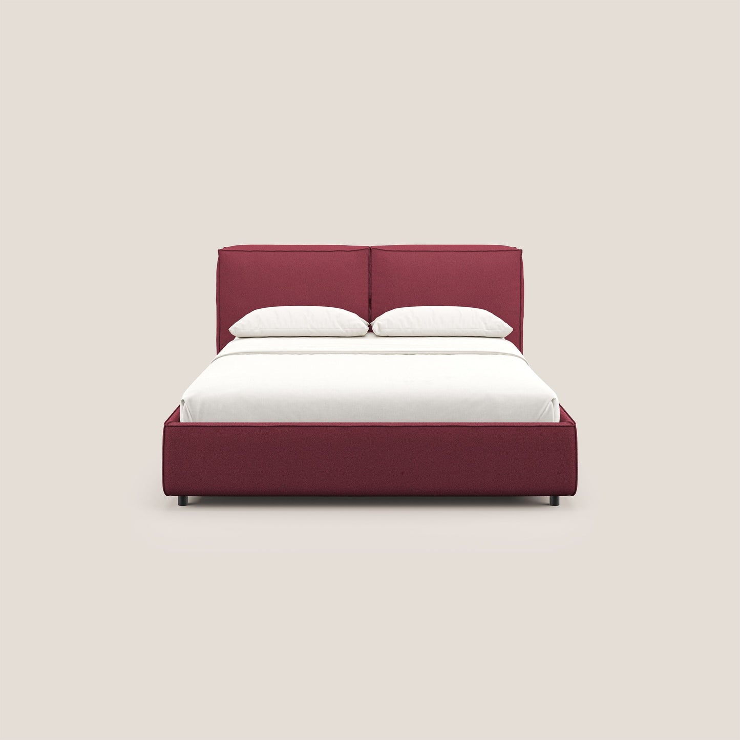 Cocoon letto imbottito contenitore sfoderabile in bouclet impermeabile T07 rosso 