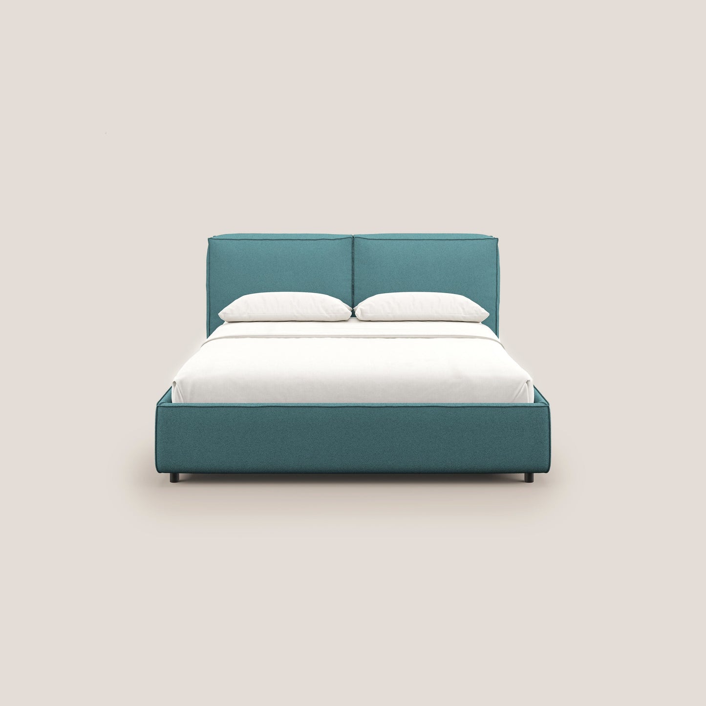 Cocoon letto imbottito contenitore sfoderabile in bouclet impermeabile T07 azzurro 