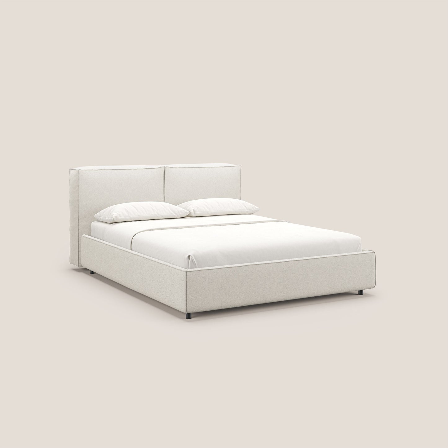 Cocoon letto imbottito contenitore sfoderabile in bouclet impermeabile T07 bianco 