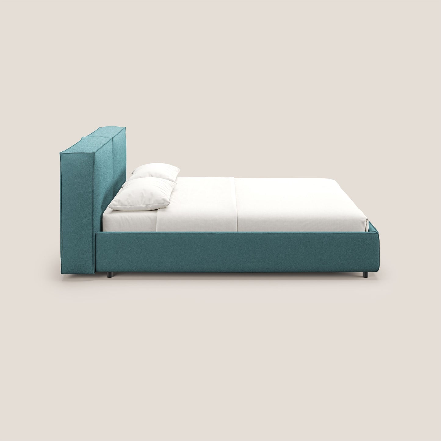 Cocoon letto imbottito contenitore sfoderabile in bouclet impermeabile T07 azzurro 
