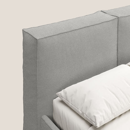 Cocoon letto imbottito contenitore sfoderabile in bouclet impermeabile T07 grigio 