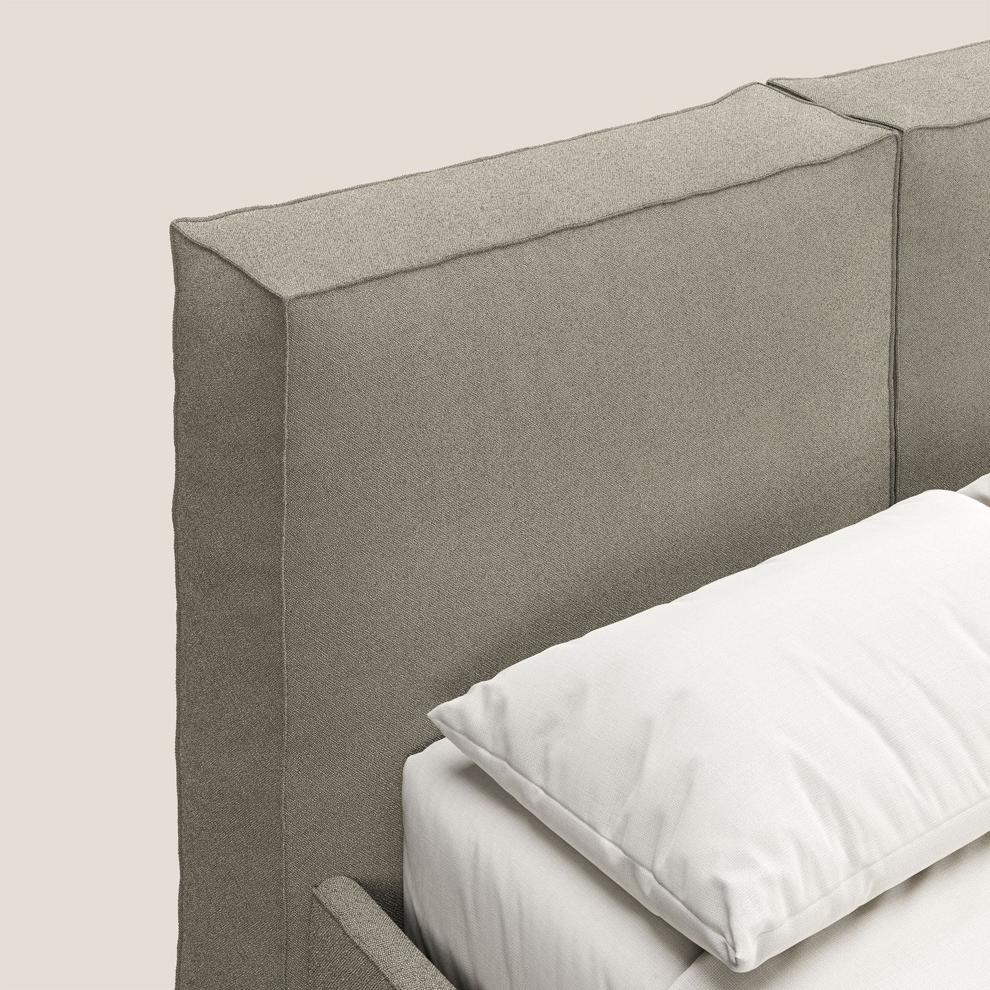 Cocoon letto imbottito contenitore sfoderabile in bouclet impermeabile T07 beige 