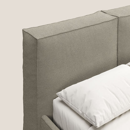 Cocoon letto imbottito contenitore sfoderabile in bouclet impermeabile T07 beige 