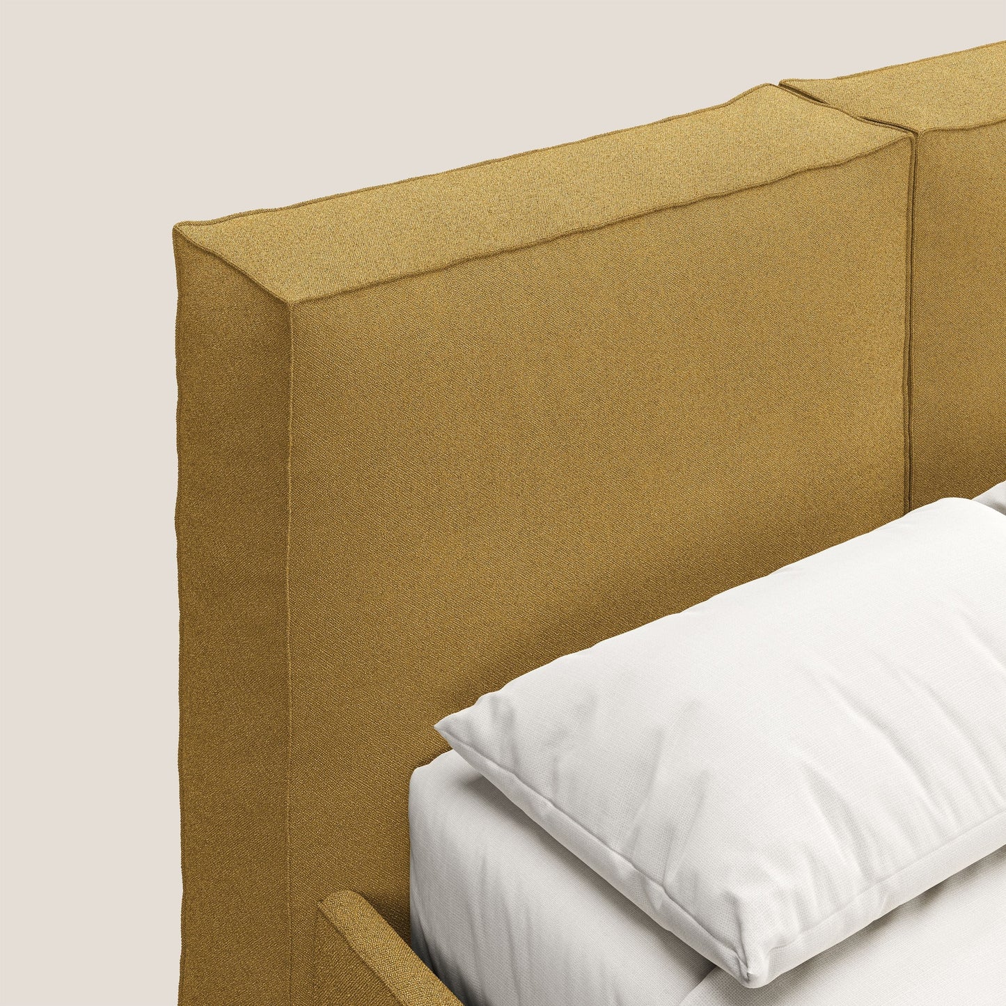 Cocoon letto imbottito contenitore sfoderabile in bouclet impermeabile T07 giallo 