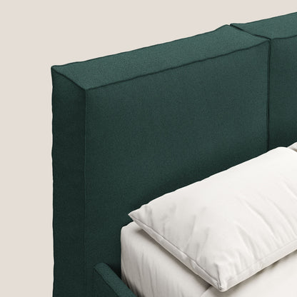 Cocoon letto imbottito contenitore sfoderabile in bouclet impermeabile T07 verde 