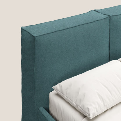 Cocoon letto imbottito contenitore sfoderabile in bouclet impermeabile T07 azzurro 