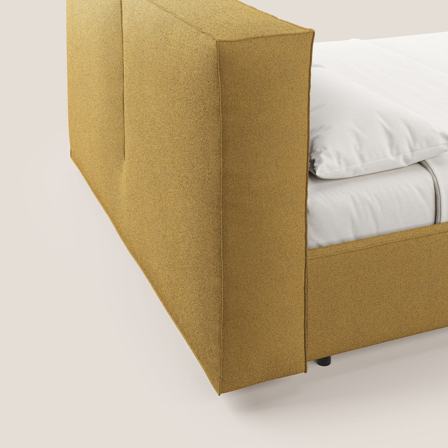 Cocoon letto imbottito contenitore sfoderabile in bouclet impermeabile T07 giallo 