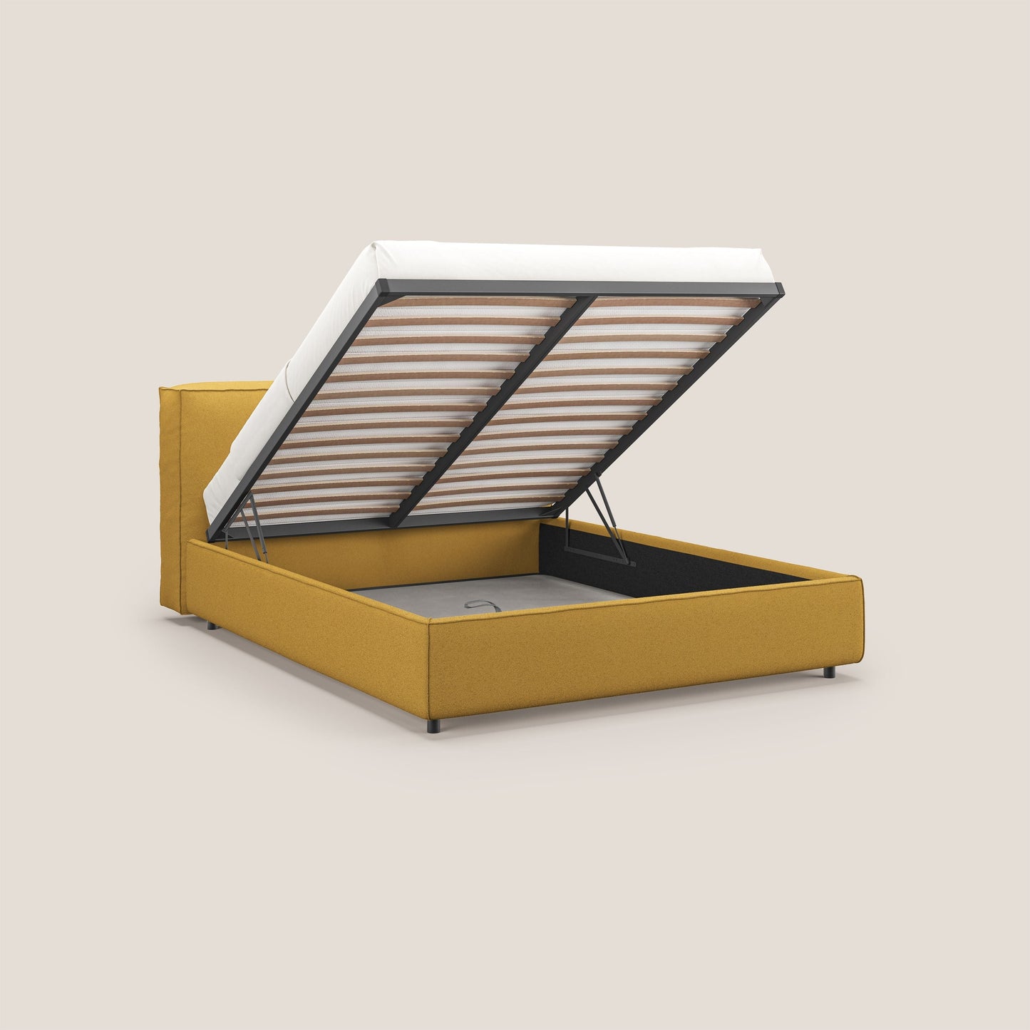 Cocoon letto imbottito contenitore sfoderabile in bouclet impermeabile T07 giallo 